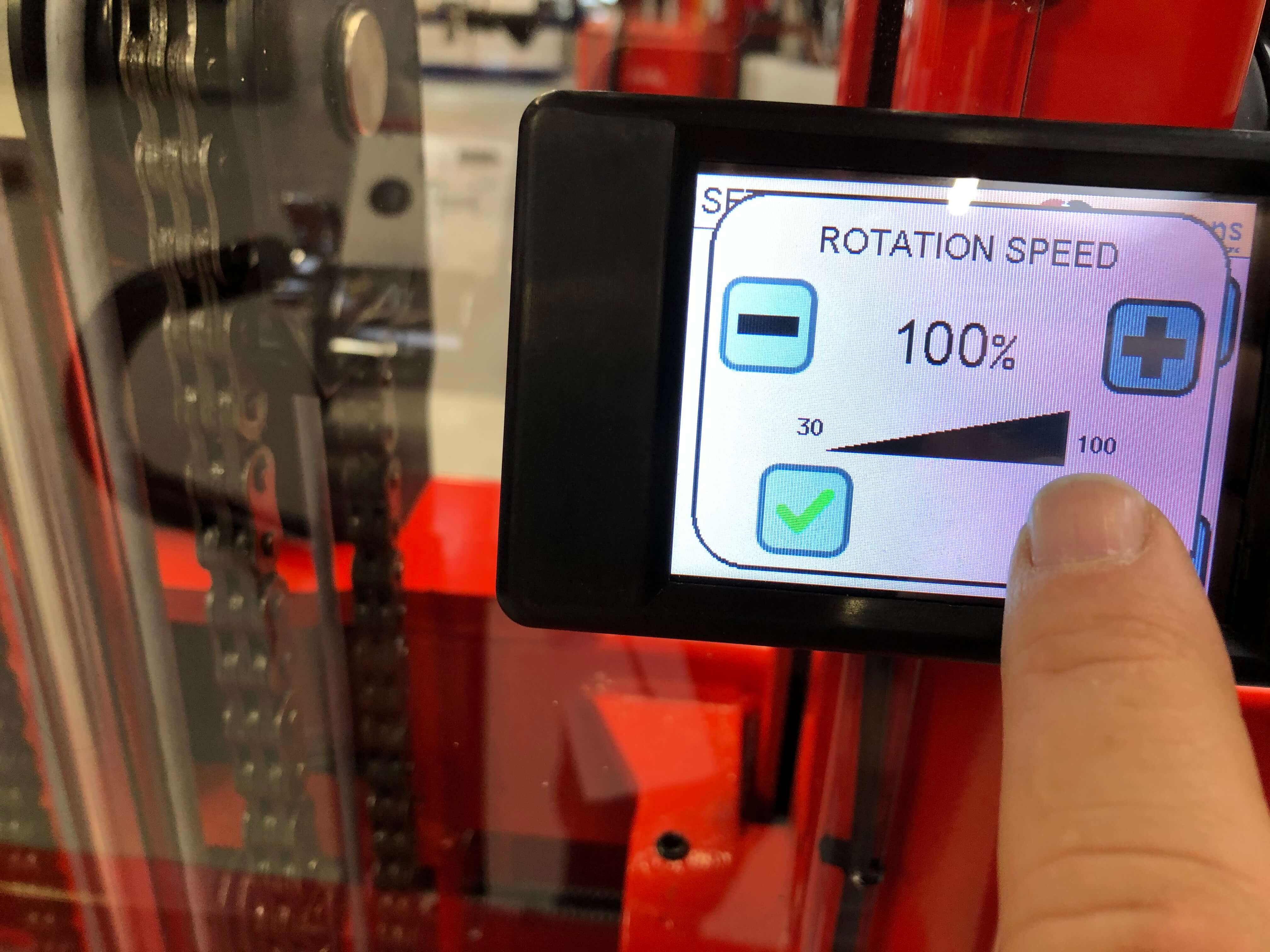 Digital controller, entering rotation speed